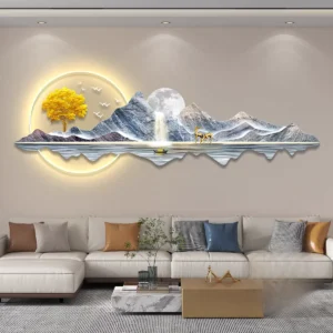 LED Mountain Wall Art