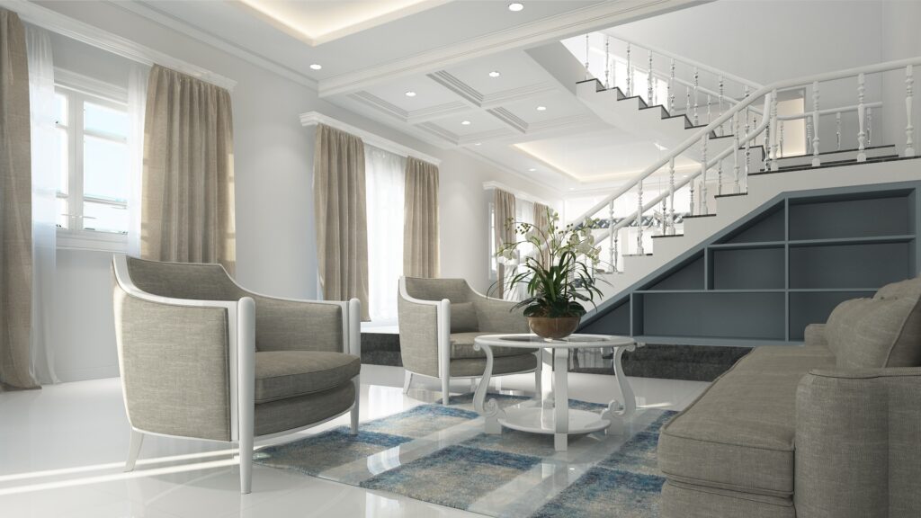 Luxury living room of a 4-Bedroom Penthouse for Sale in Victoria Island at Iconic Towers.