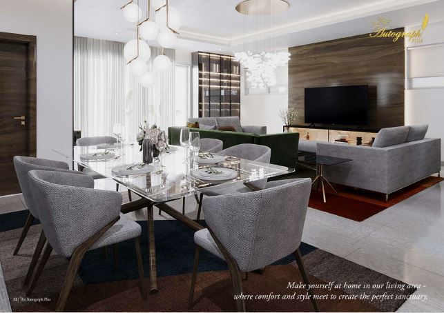 autograph Plus living room dining area